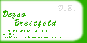dezso breitfeld business card